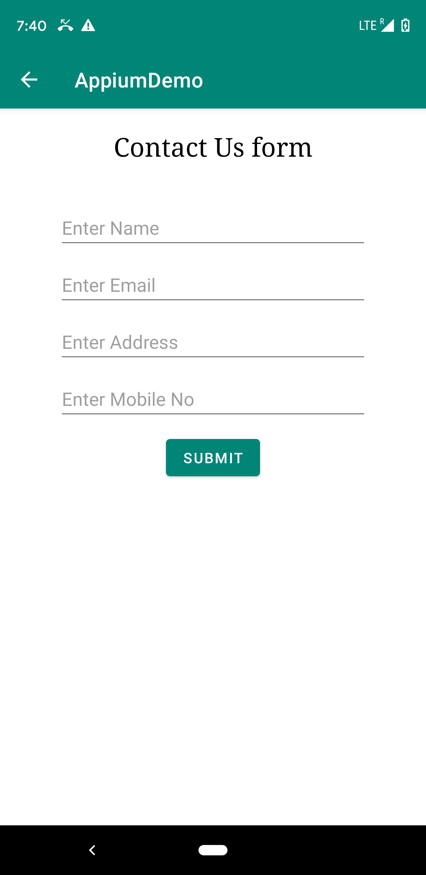 Contact Us Form